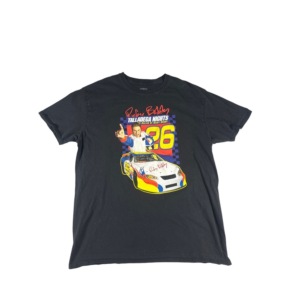 Talladega Nights Ricky Bobby Graphic T-Shirt Mens XL‎ Black Hybrid Apparel #26